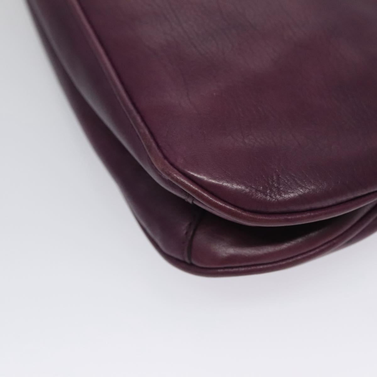 Prada Purple Leather Shoulder Bag (Pre-Owned)