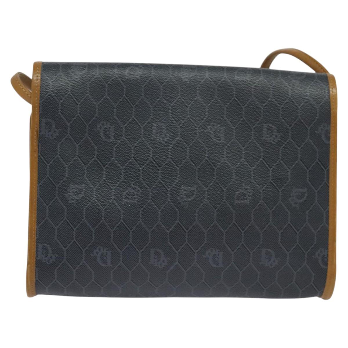 Dior Honeycomb Black Canvas Shoulder Bag (Pre-Owned)