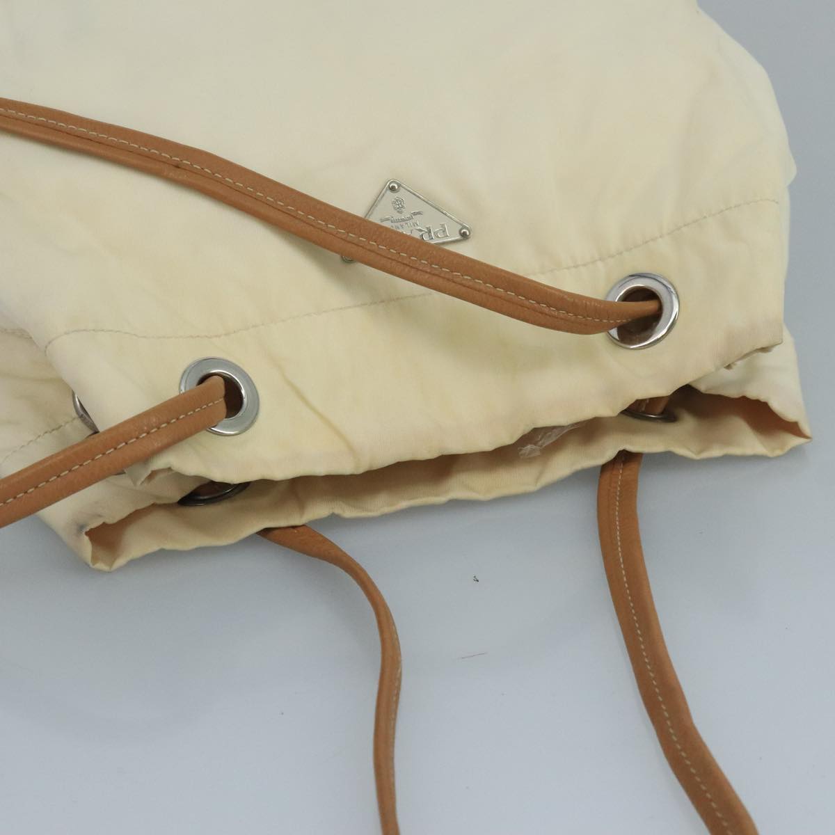 Prada Re-Nylon White Synthetic Shoulder Bag (Pre-Owned)