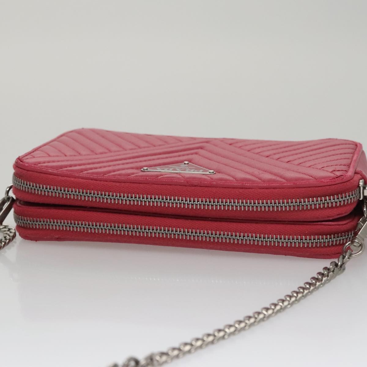 Prada Nappa Gauffré Pink Leather Shoulder Bag (Pre-Owned)