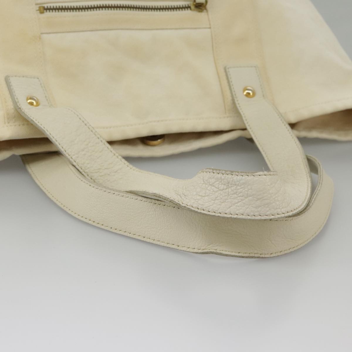 Burberry Blue Label White Canvas Tote Bag (Pre-Owned)
