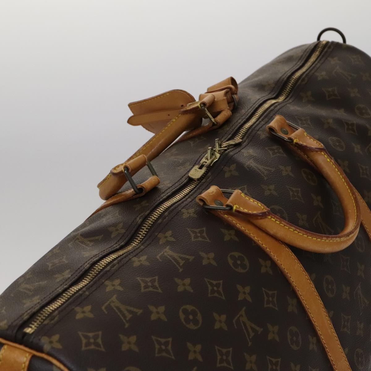 Louis Vuitton Keepall Bandoulière 60 Brown Canvas Travel Bag (Pre-Owned)