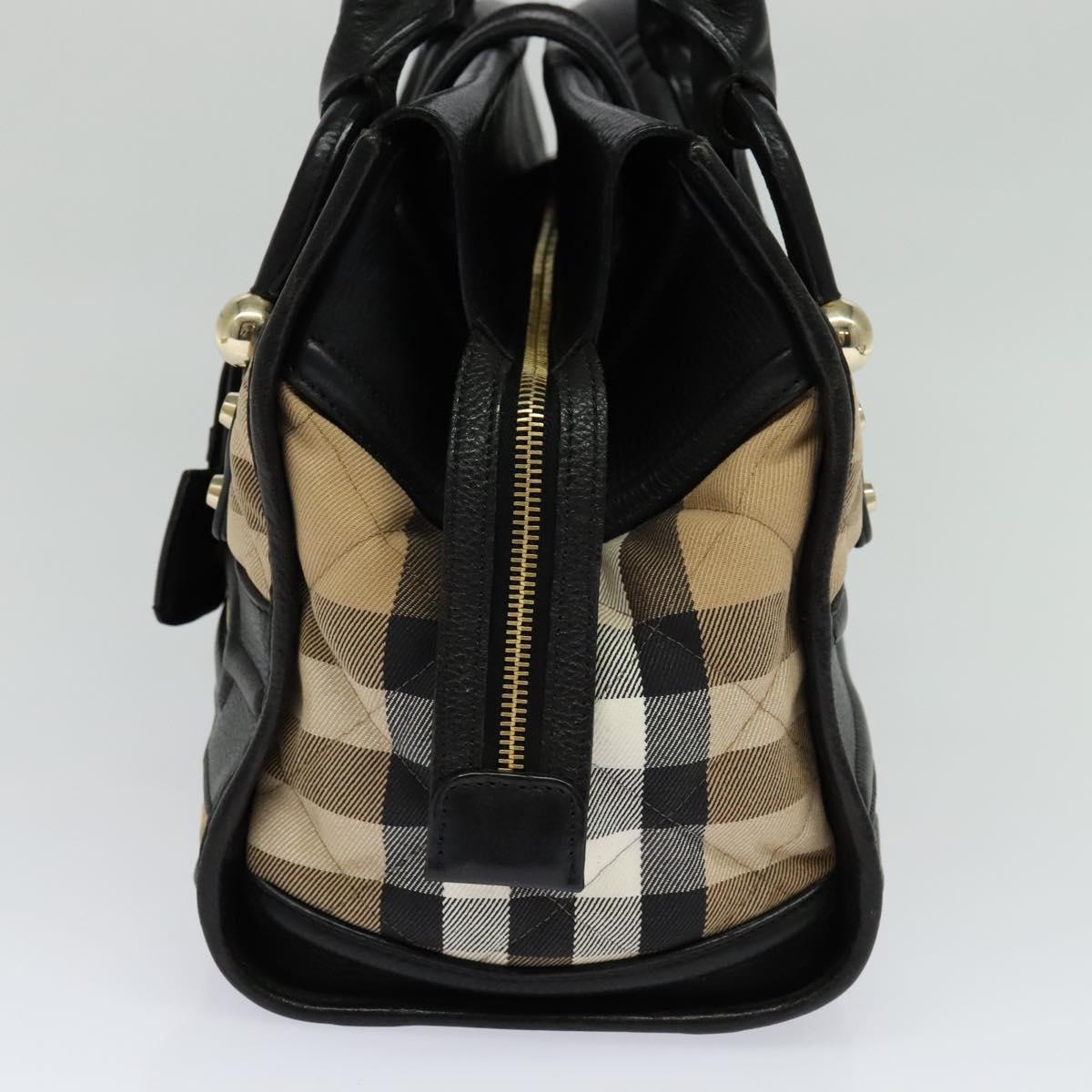 Burberry House Check Beige Canvas Shoulder Bag (Pre-Owned)