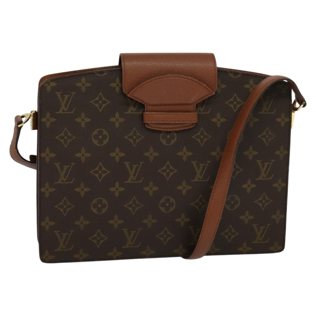 Louis Vuitton Courcelle Brown Canvas Shoulder Bag (Pre-Owned)