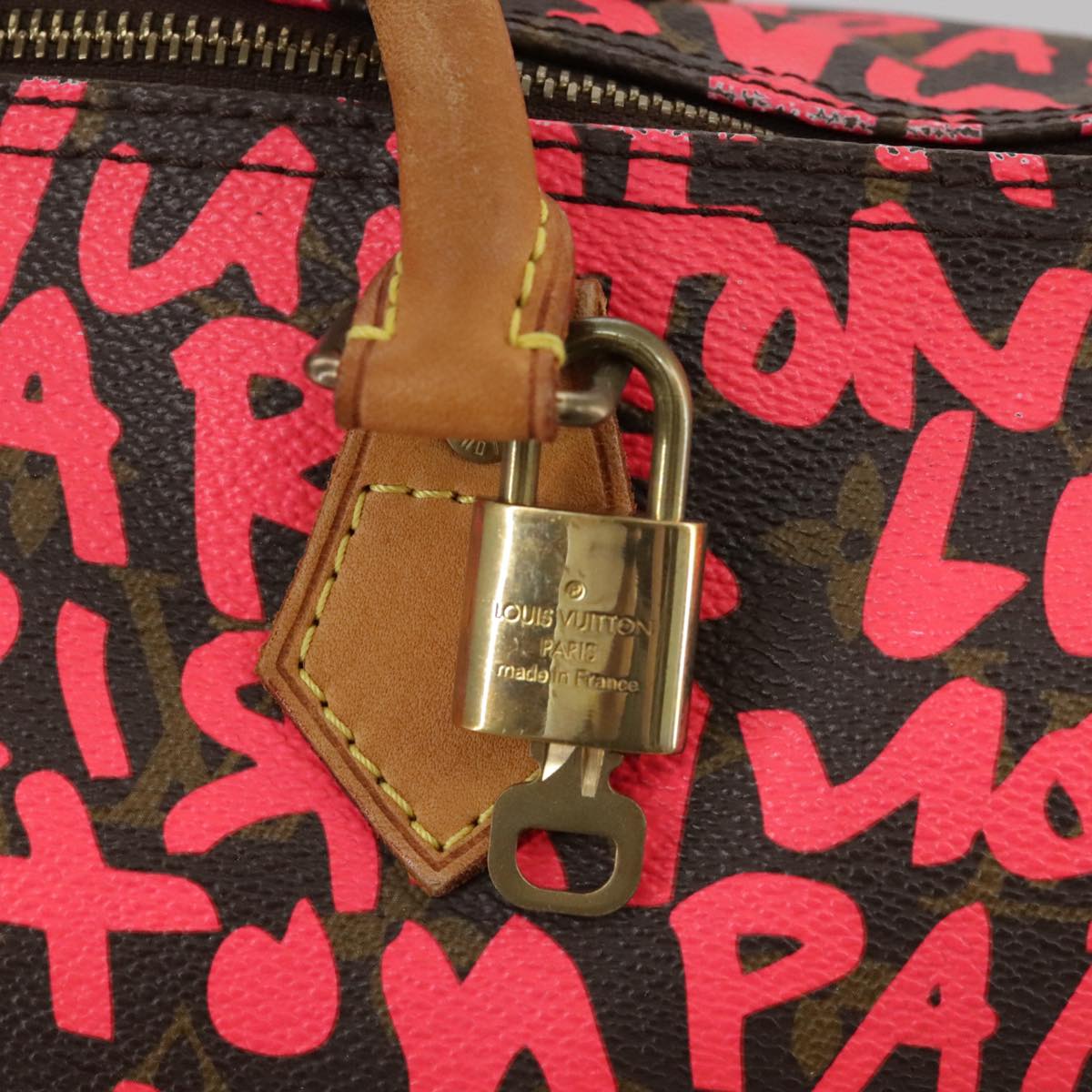 Louis Vuitton Speedy 30 Red Canvas Handbag (Pre-Owned)