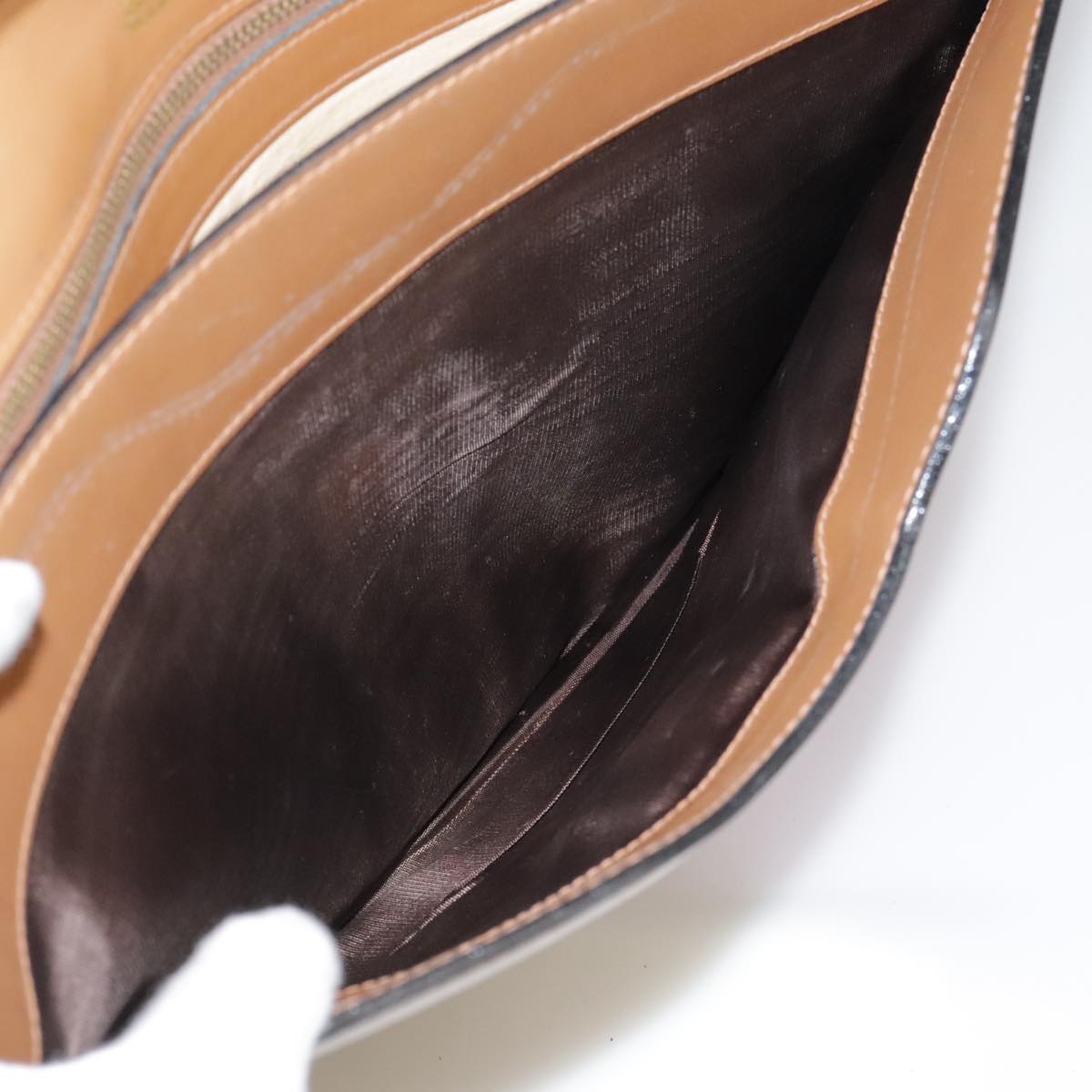 Gucci Micro Small Gg Canvas Beige Canvas Clutch Bag (Pre-Owned)