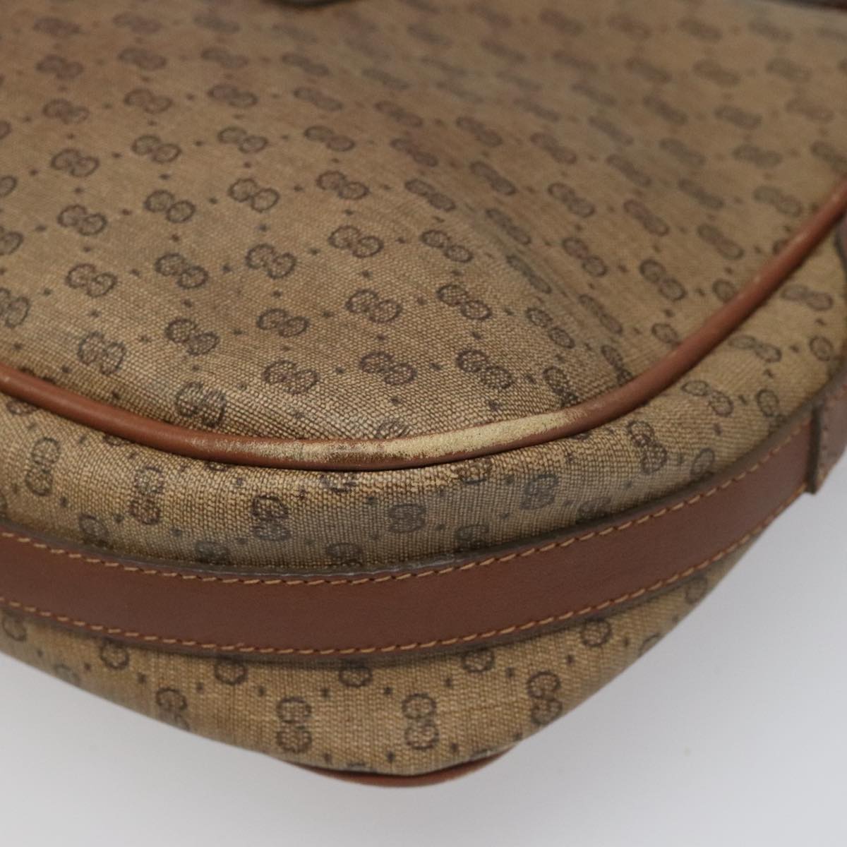 Gucci Micro Small Gg Canvas Brown Canvas Shoulder Bag (Pre-Owned)