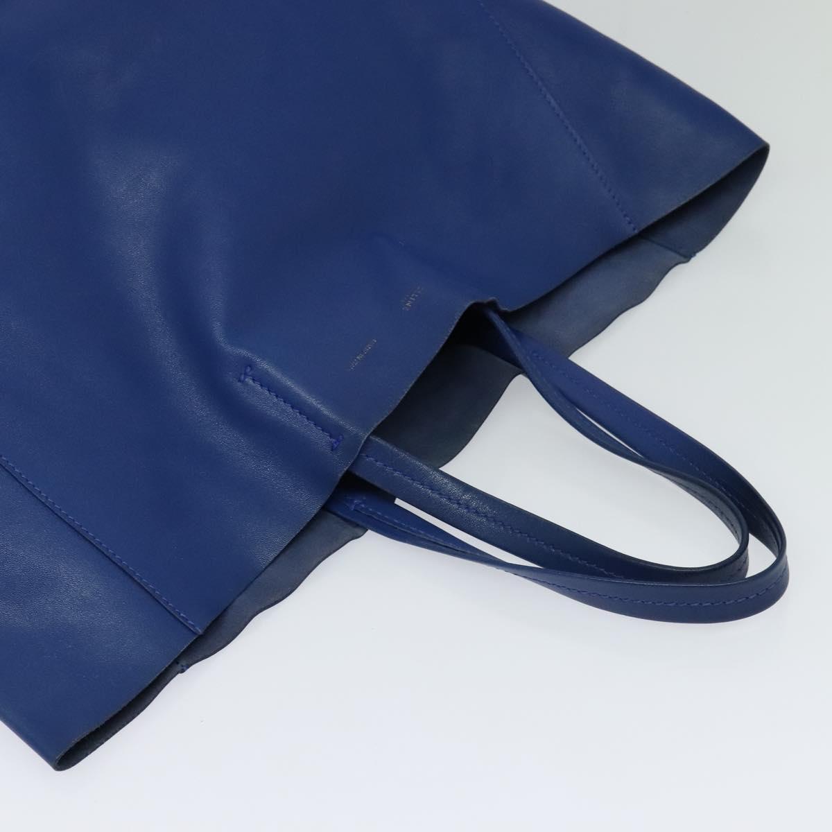 Céline Cabas Vertical Blue Leather Handbag (Pre-Owned)