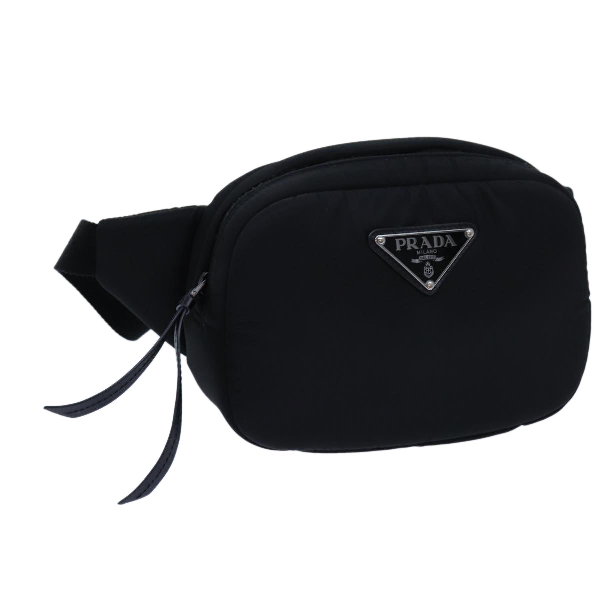 Prada Tessuto Black Synthetic Shoulder Bag (Pre-Owned)