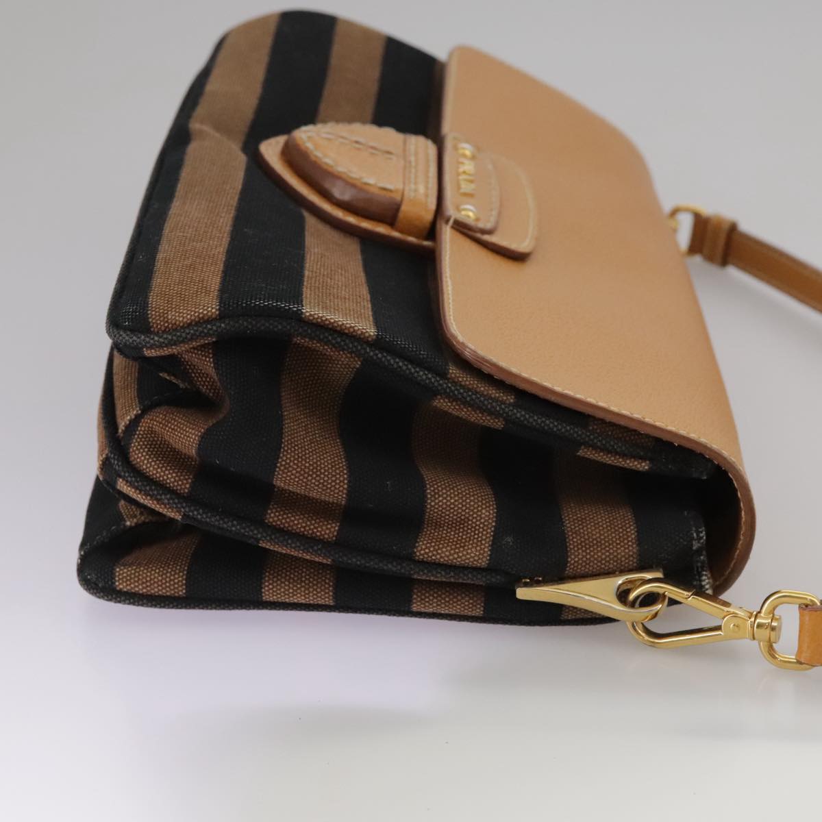 Prada Canapa Multicolour Canvas Shoulder Bag (Pre-Owned)