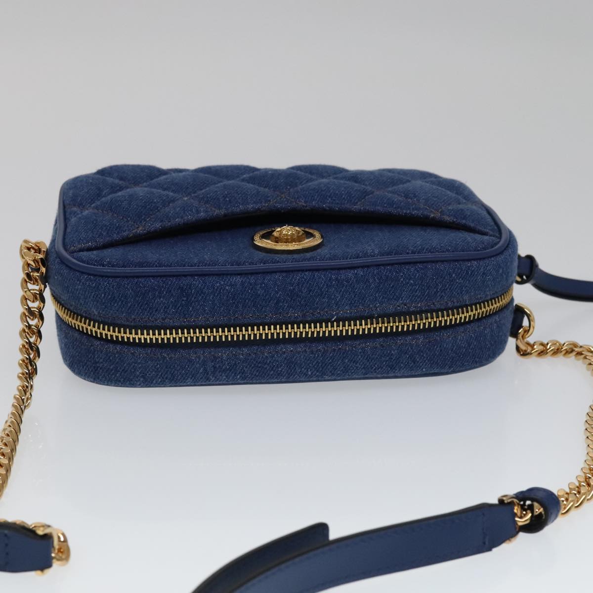 Versace Blue Denim - Jeans Shoulder Bag (Pre-Owned)