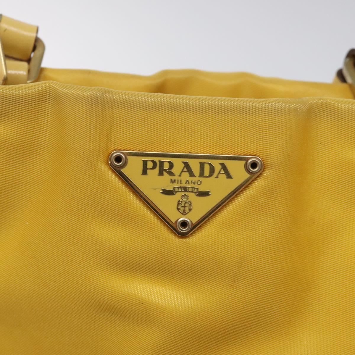 Prada Re-Nylon Yellow Synthetic Tote Bag (Pre-Owned)