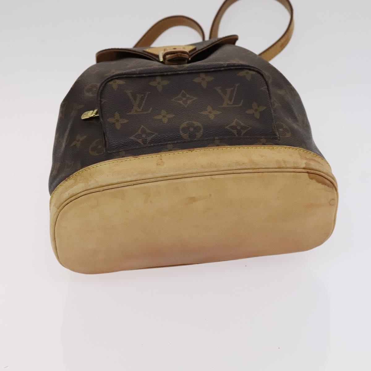 Louis Vuitton Montsouris Mm Brown Canvas Backpack Bag (Pre-Owned)