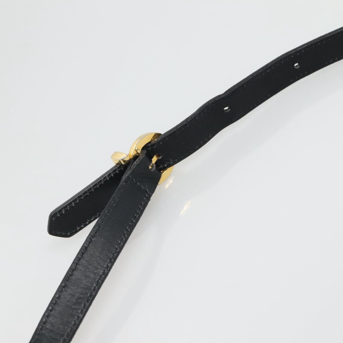 Salvatore Ferragamo Vara Black Leather Shoulder Bag (Pre-Owned)
