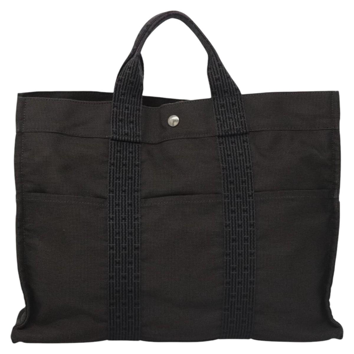 Hermès Herline Grey Canvas Tote Bag (Pre-Owned)