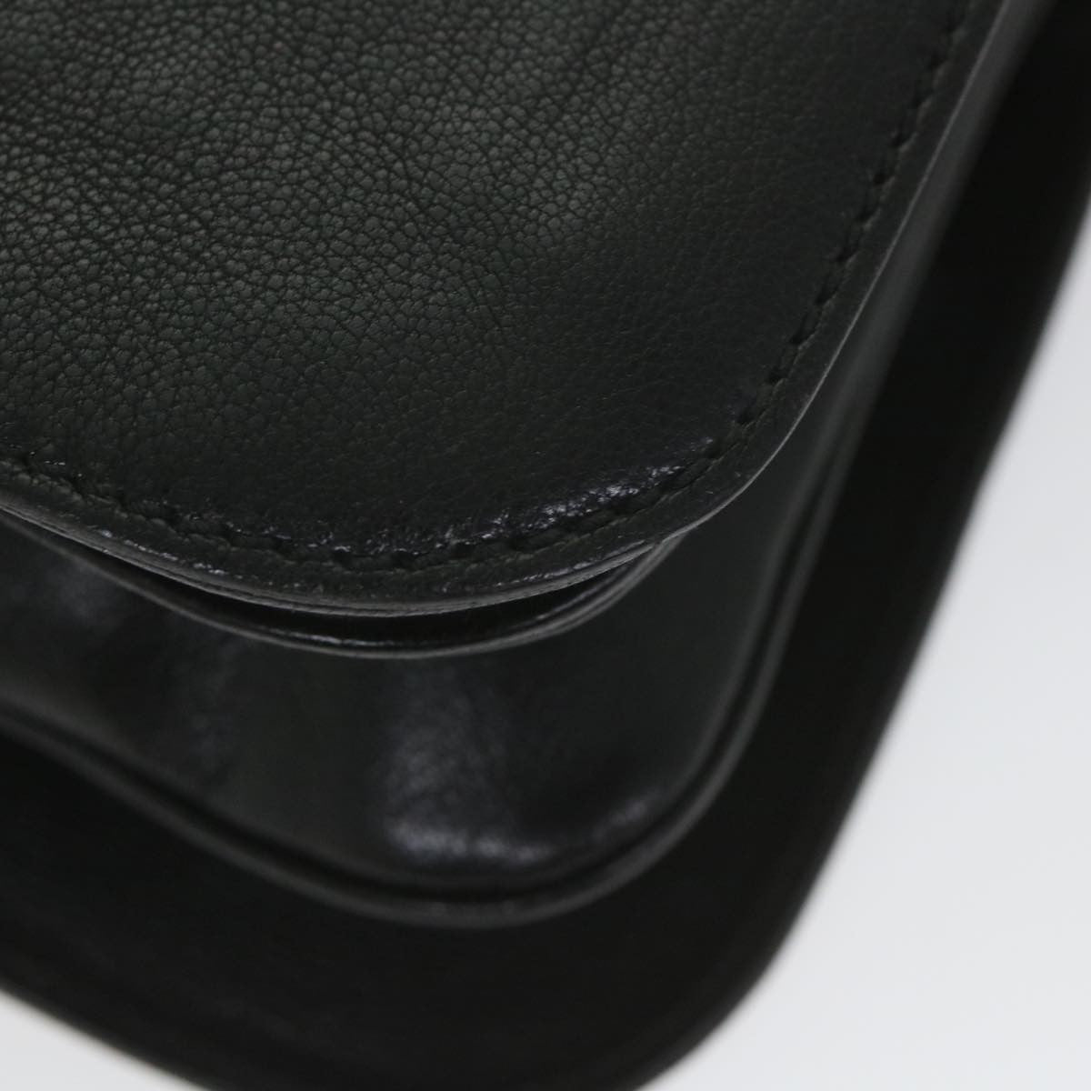 Gucci Blondie Flap Leather Black Leather Shoulder Bag Bag (Pre-Owned)