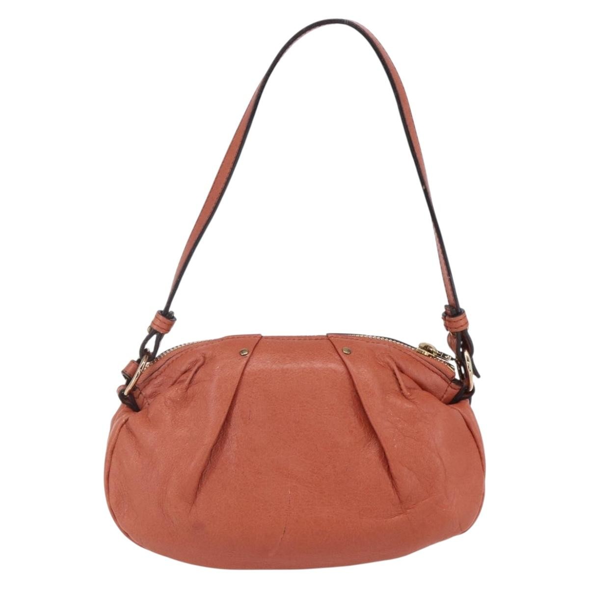 Chloe Vintage Leather Orange Leather Shoulder Bag Bag (Pre-Owned)