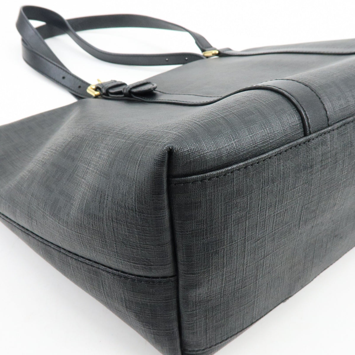 Fendi Superstar Zucchino Coated Canvas Black Canvas Tote Bag Bag (Pre-Owned)