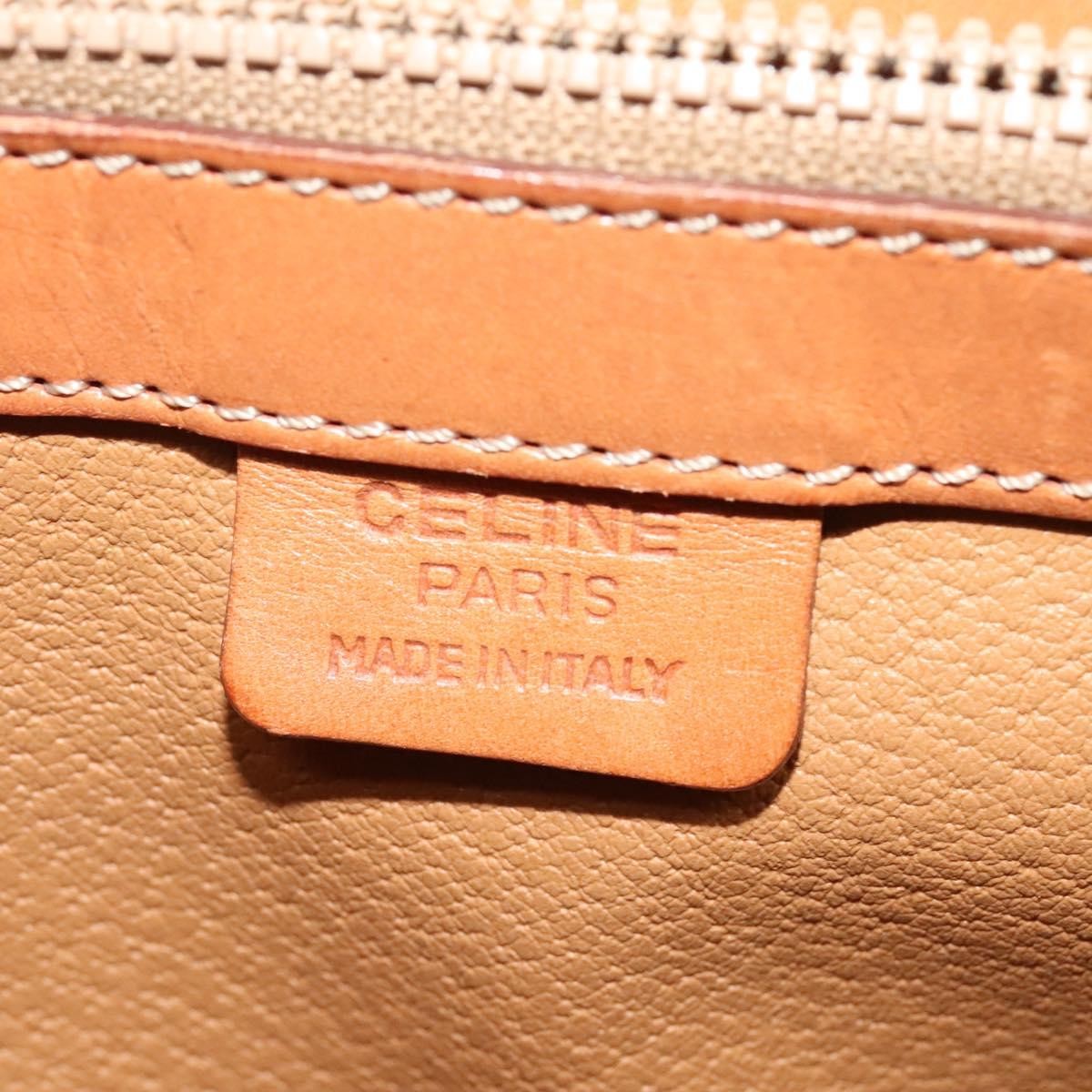 Celine Vintage Convertible Top Handle Macadam Coated Canvas Beige Canvas Handbag (Pre-Owned)