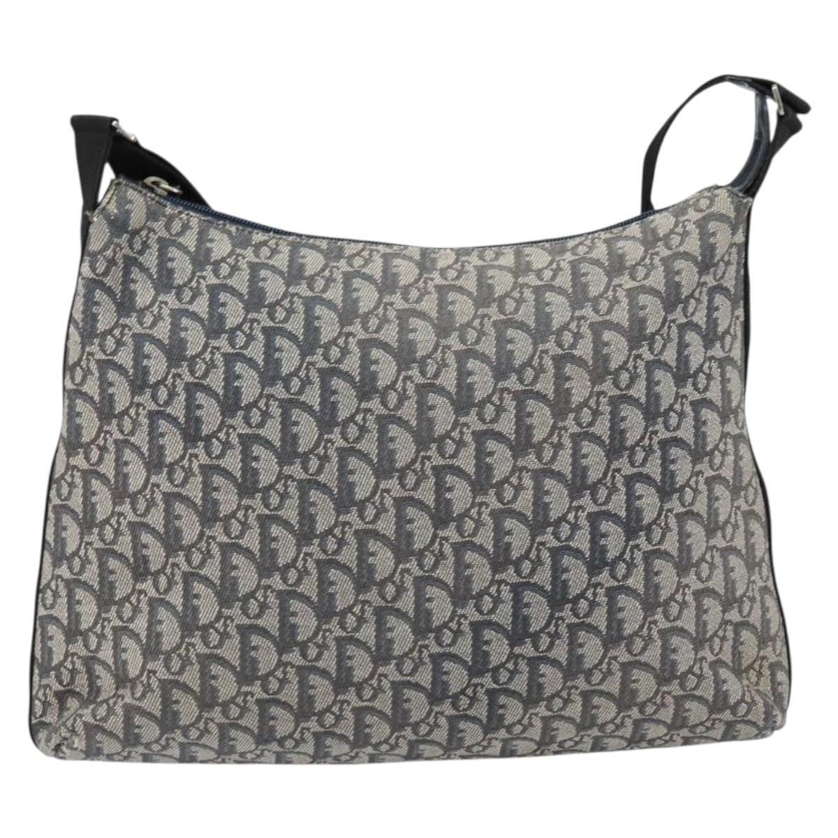 Christian Dior Vintage Trotter Canvas Navy Canvas Shoulder Bag Bag (Pre-Owned)