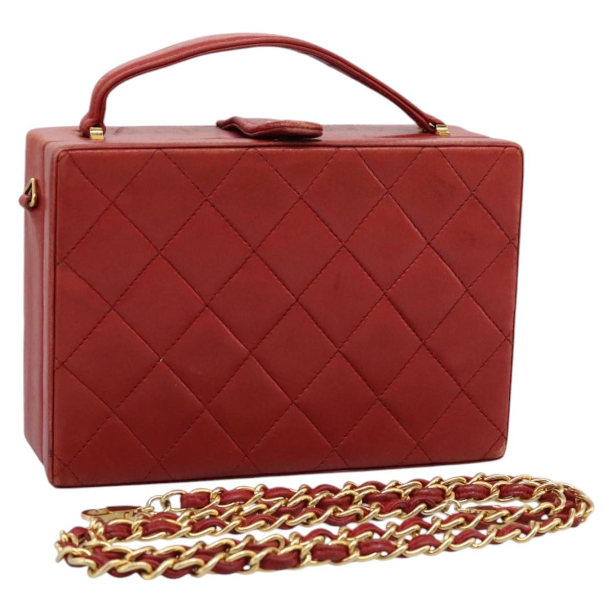 Chanel Cc Red Leather Handbag (Pre-Owned)