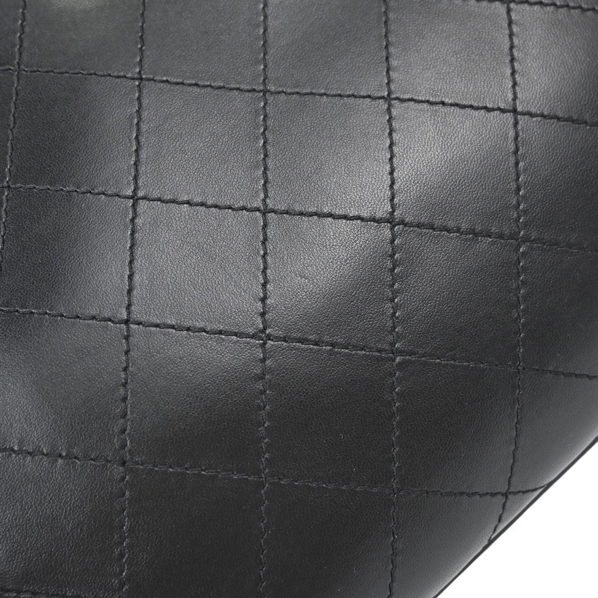 Chanel Vintage Stich Leather Black Leather Shoulder Bag Bag (Pre-Owned)
