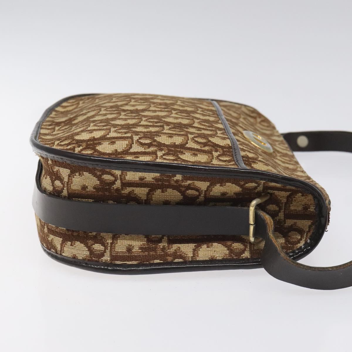 Dior Trotter Brown Canvas Shoulder Bag (Pre-Owned)