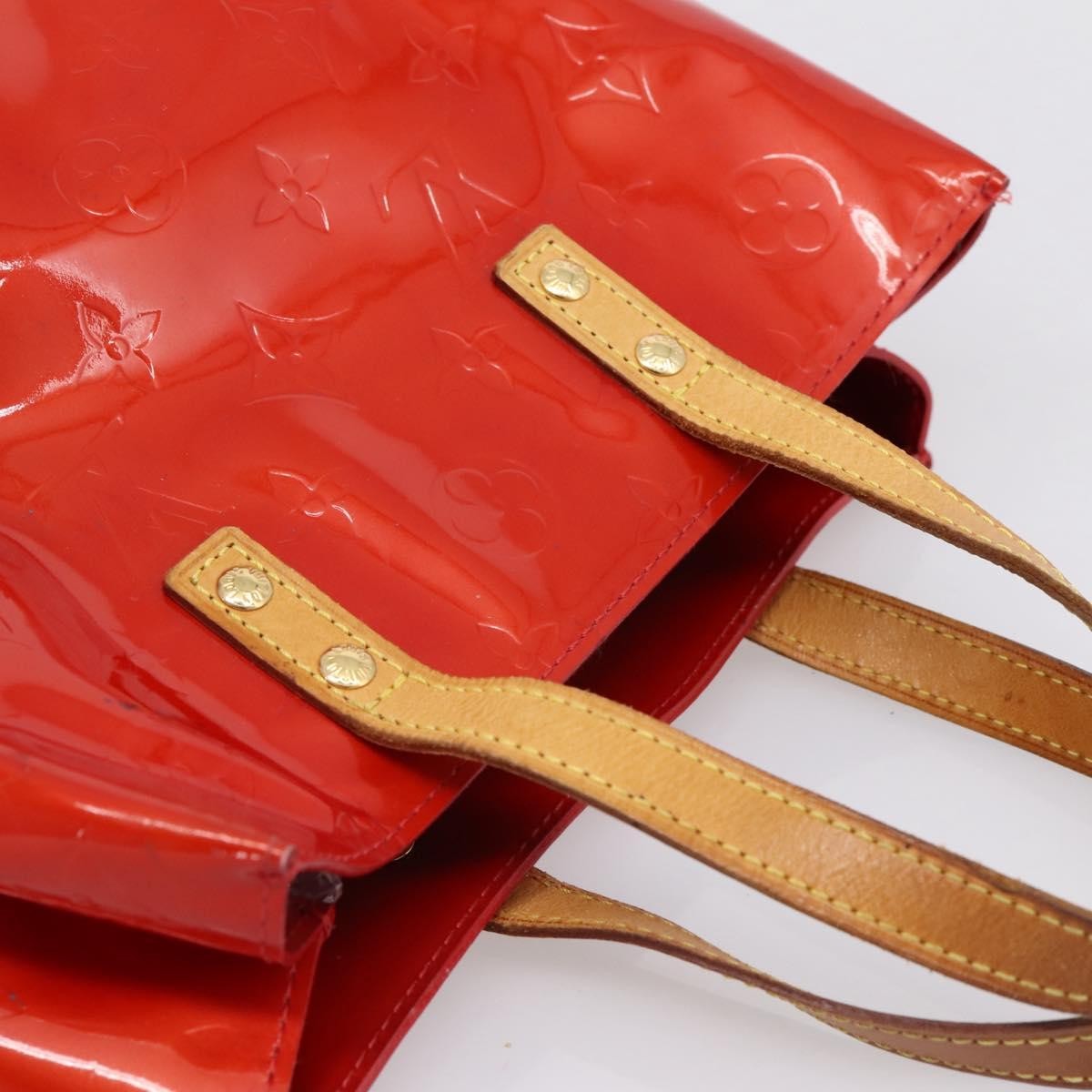 Louis Vuitton Reade Monogram Vernis Red Patent_Leather Handbag (Pre-Owned)
