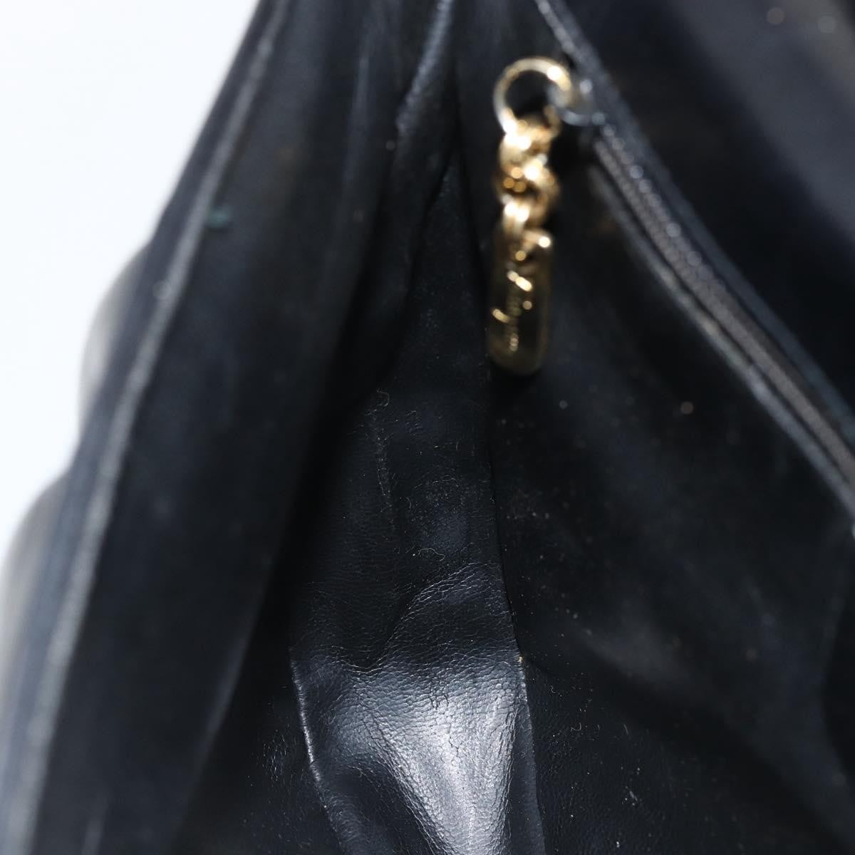 Salvatore Ferragamo Flap Shoulder Patent Leather Black Patent_Leather Shoulder Bag Bag (Pre-Owned)
