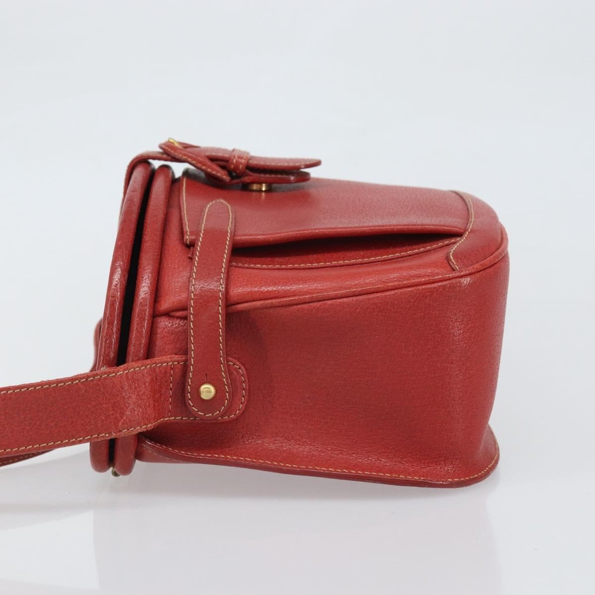 Gucci Vintage Leather Red Leather Shoulder Bag Bag (Pre-Owned)