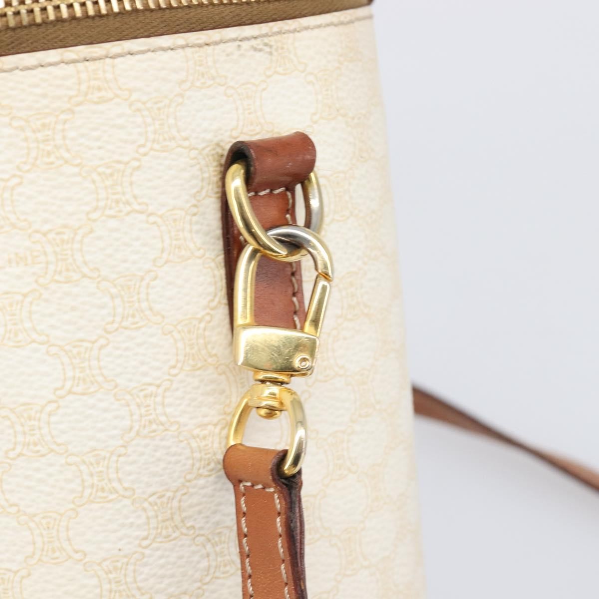 Celine Vintage Macadam Canvas Beige Pvc Shoulder Bag Bag (Pre-Owned)