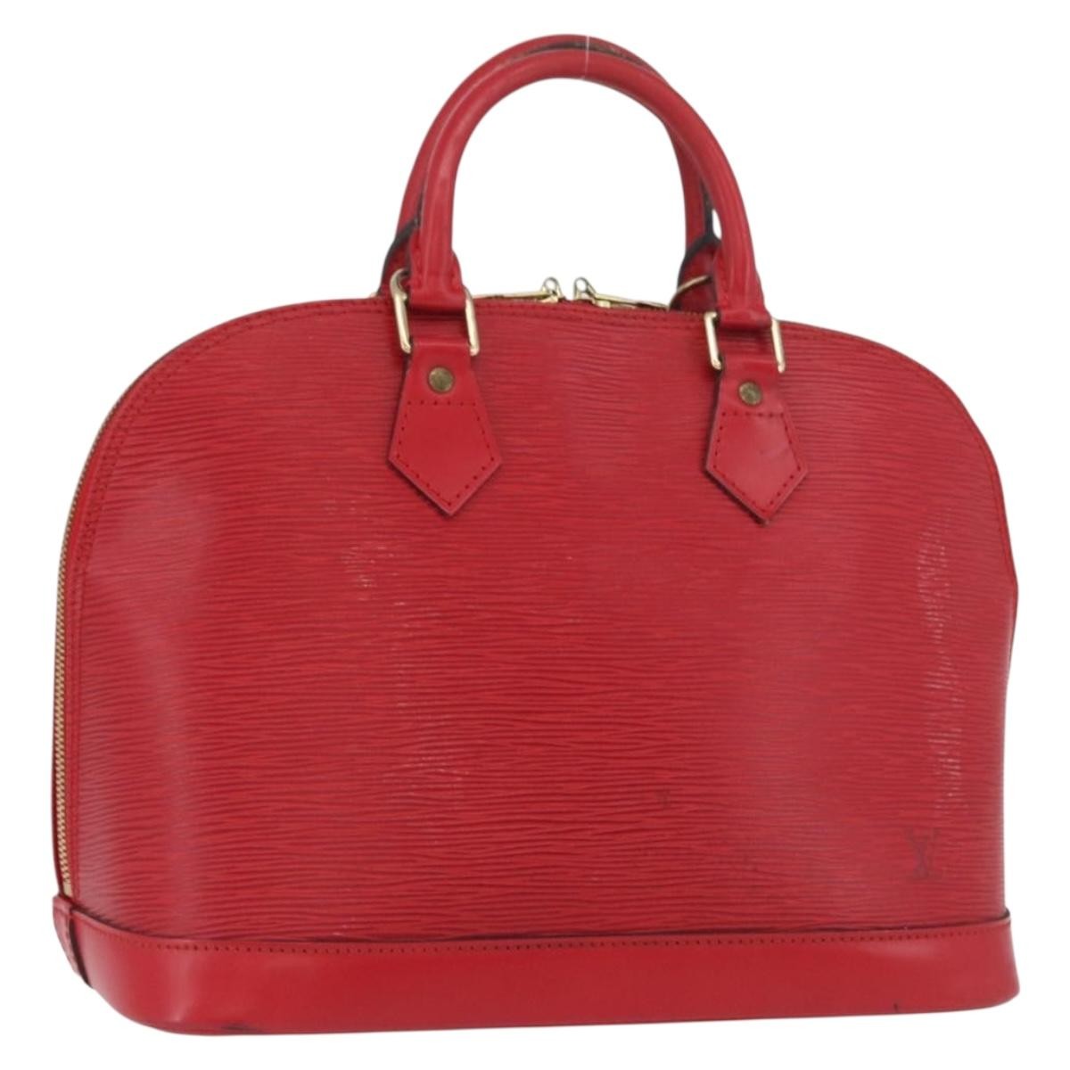 Louis Vuitton Alma Epi Leather Red Leather Handbag (Pre-Owned)