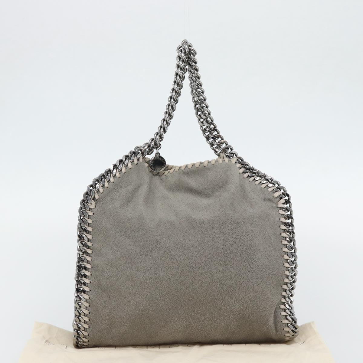 Stella Mccartney Falabella Fold Over Shaggy Deer Gray Polyester Shoulder Bag Bag (Pre-Owned)