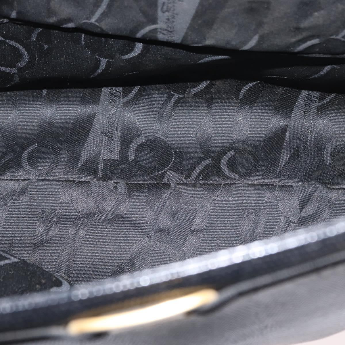 Salvatore Ferragamo Vara Tote Leather Black Leather Tote Bag Bag (Pre-Owned)