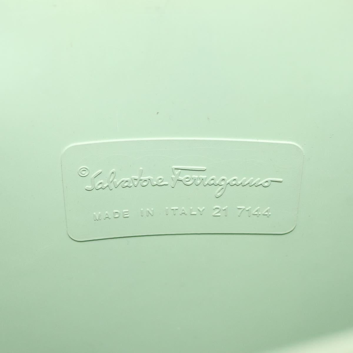 Salvatore Ferragamo Gancini Green Leather Handbag (Pre-Owned)