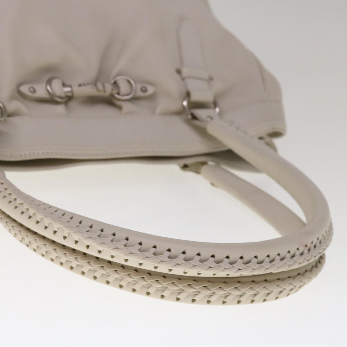 Dior White Leather Tote Bag (Pre-Owned)