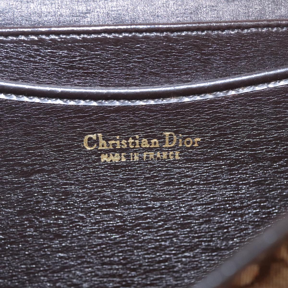 Dior Trotter Brown Canvas Shoulder Bag (Pre-Owned)