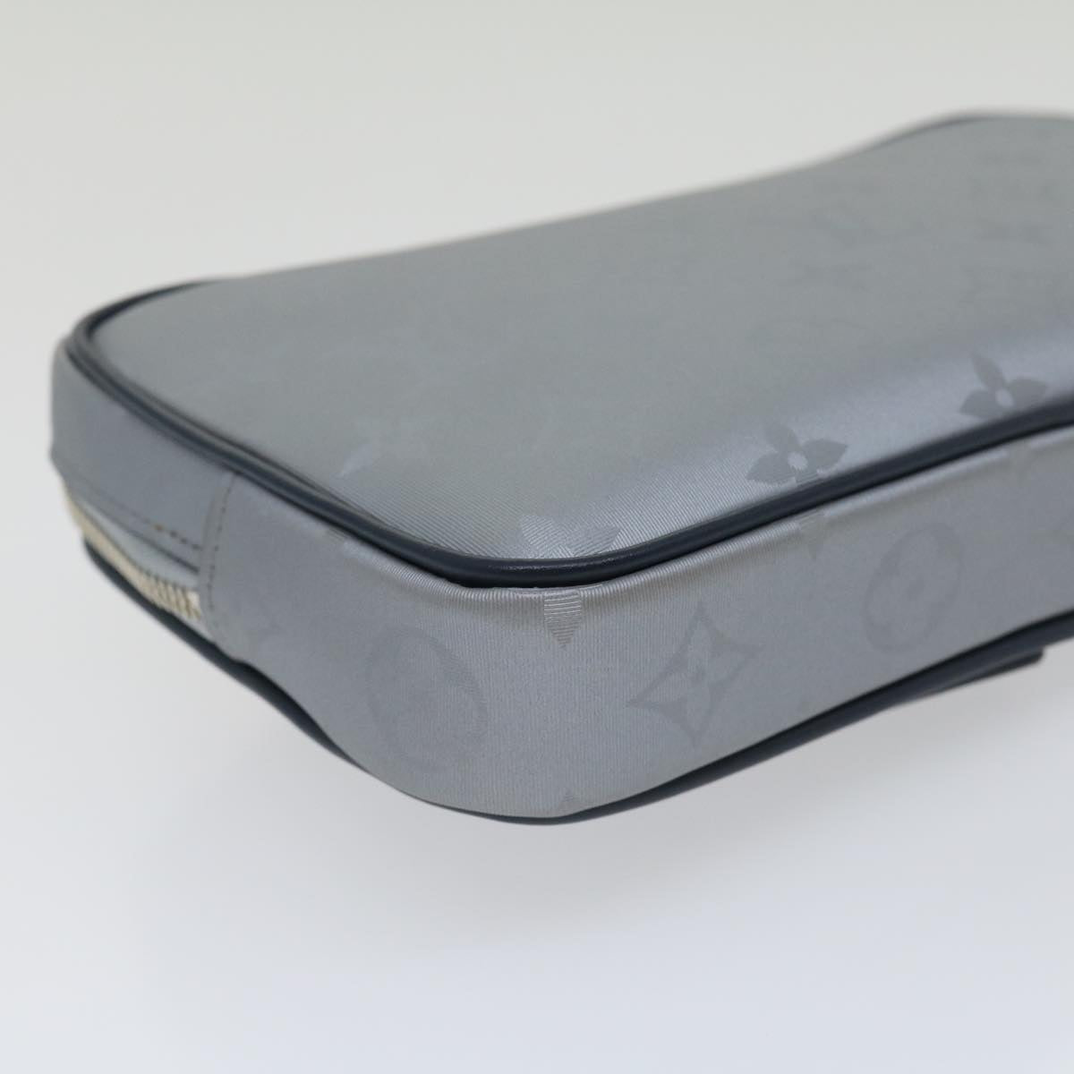 Louis Vuitton Satellite Silver Canvas Clutch Bag (Pre-Owned)
