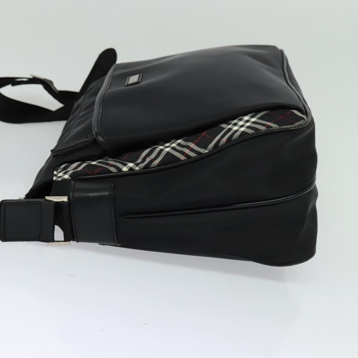 Burberry Nova Check Black Synthetic Shoulder Bag (Pre-Owned)