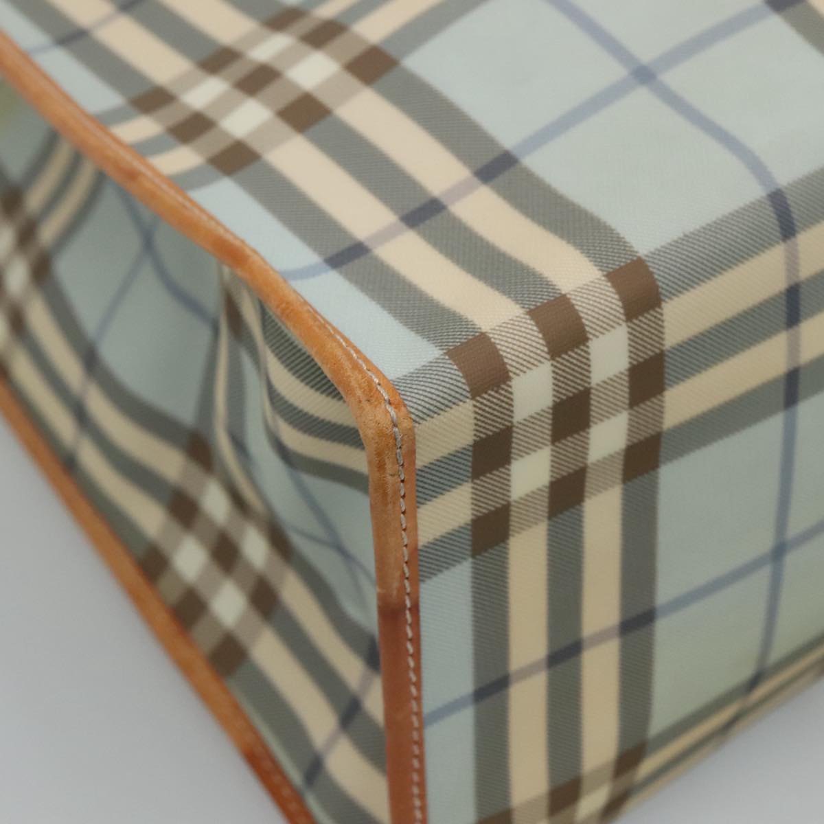 Burberry Nova Check Blue Canvas Tote Bag (Pre-Owned)