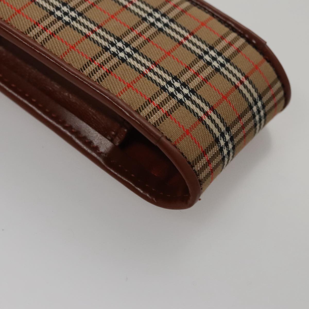 Burberry Nova Check Beige Canvas Clutch Bag (Pre-Owned)