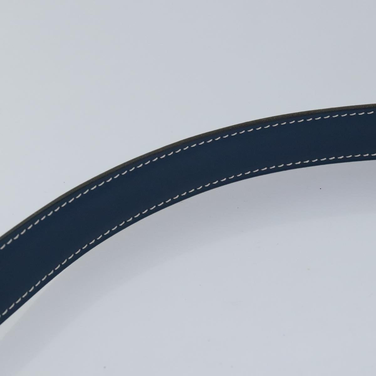 Hermès Constance Blue Leather Belt (Pre-Owned)