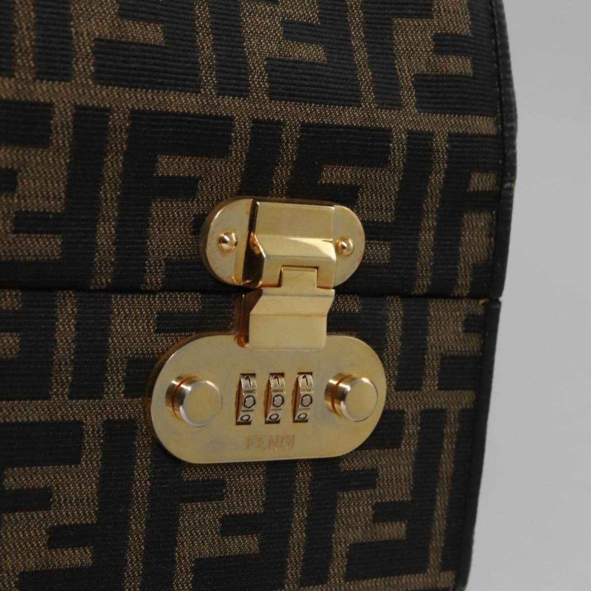 Fendi Zucca Brown Canvas Briefcase Bag (Pre-Owned)