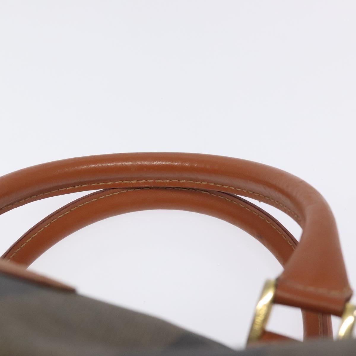 Fendi Pequin Brown Canvas Handbag (Pre-Owned)