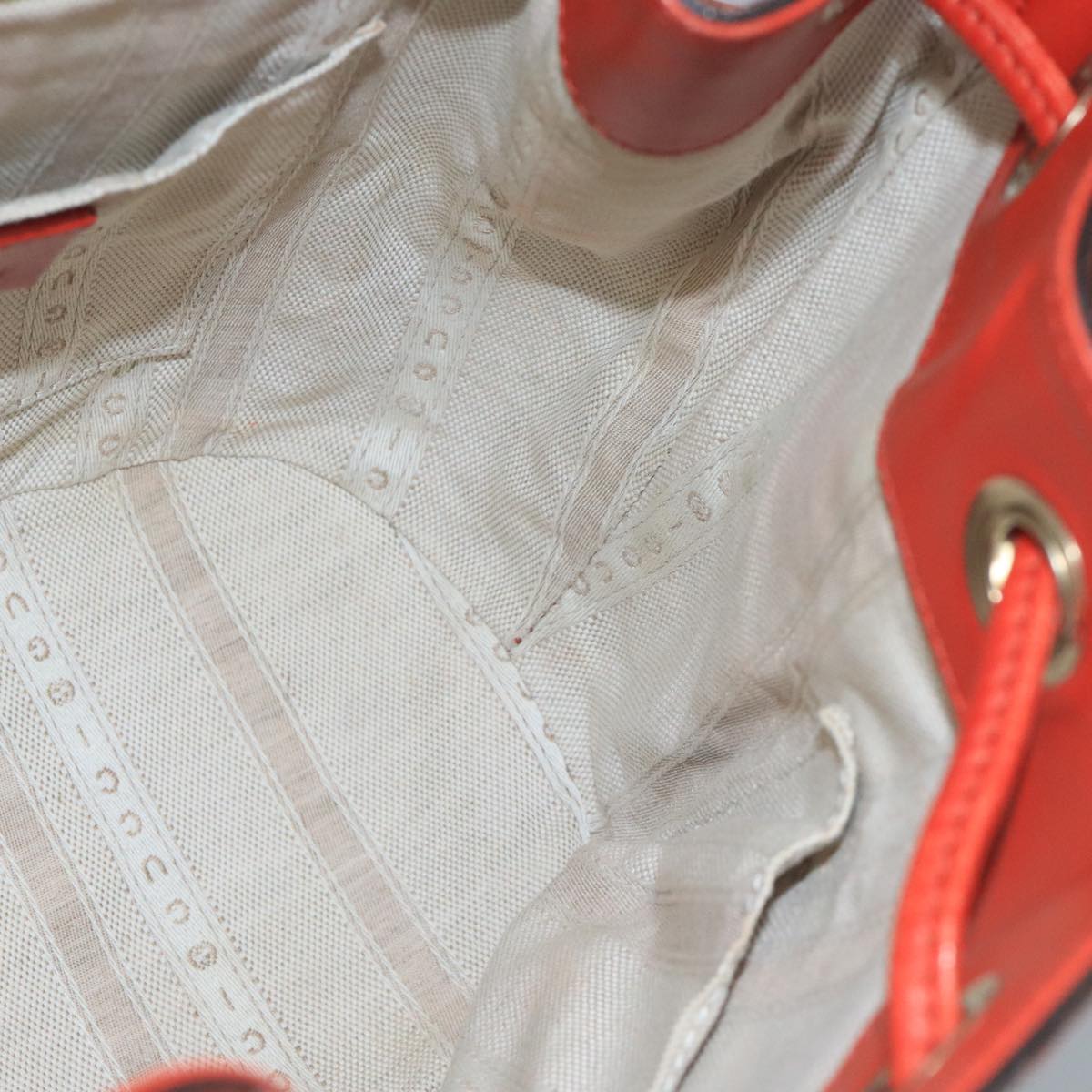 Gucci Diamante Orange Leather Shoulder Bag (Pre-Owned)