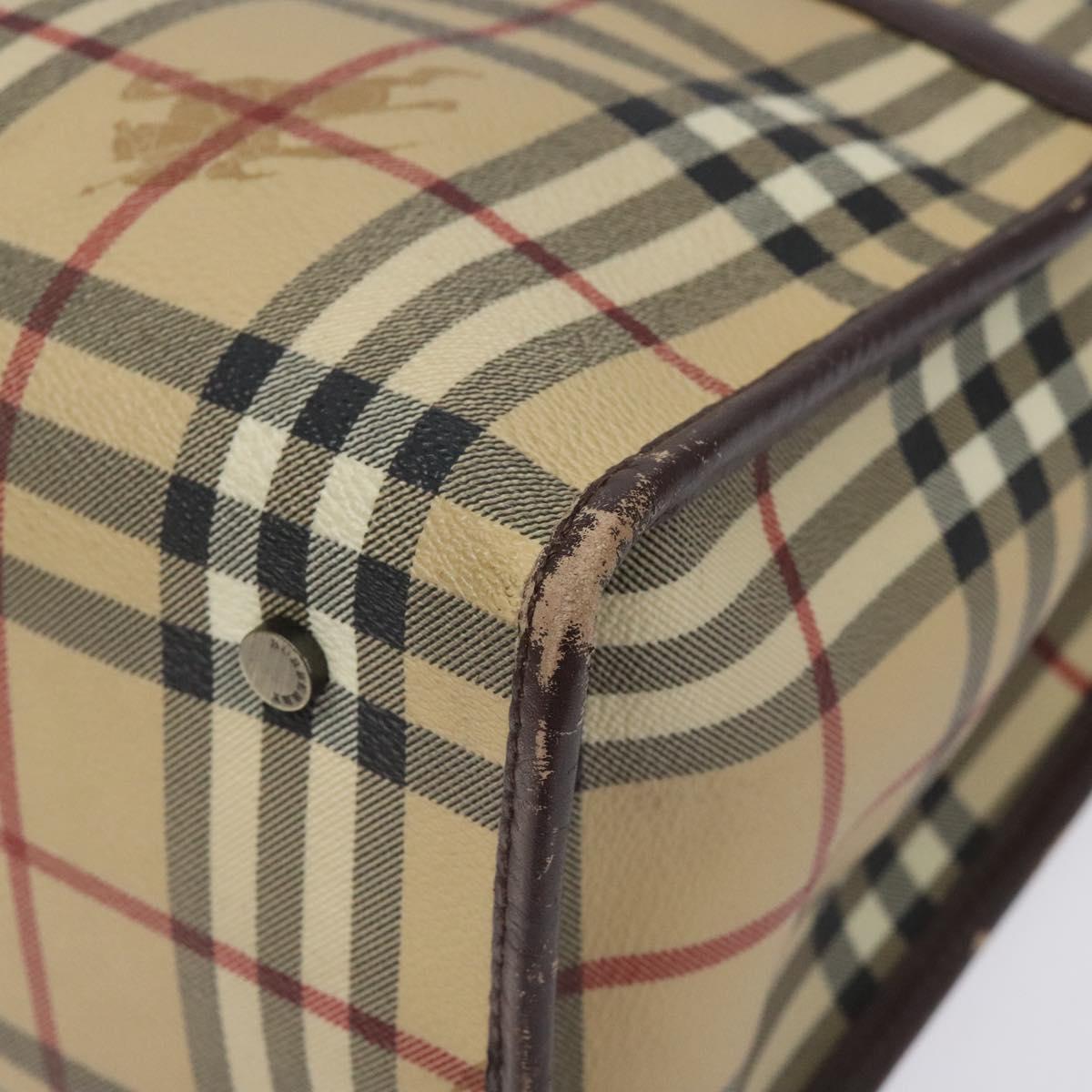 Burberry Nova Check Beige Canvas Tote Bag (Pre-Owned)