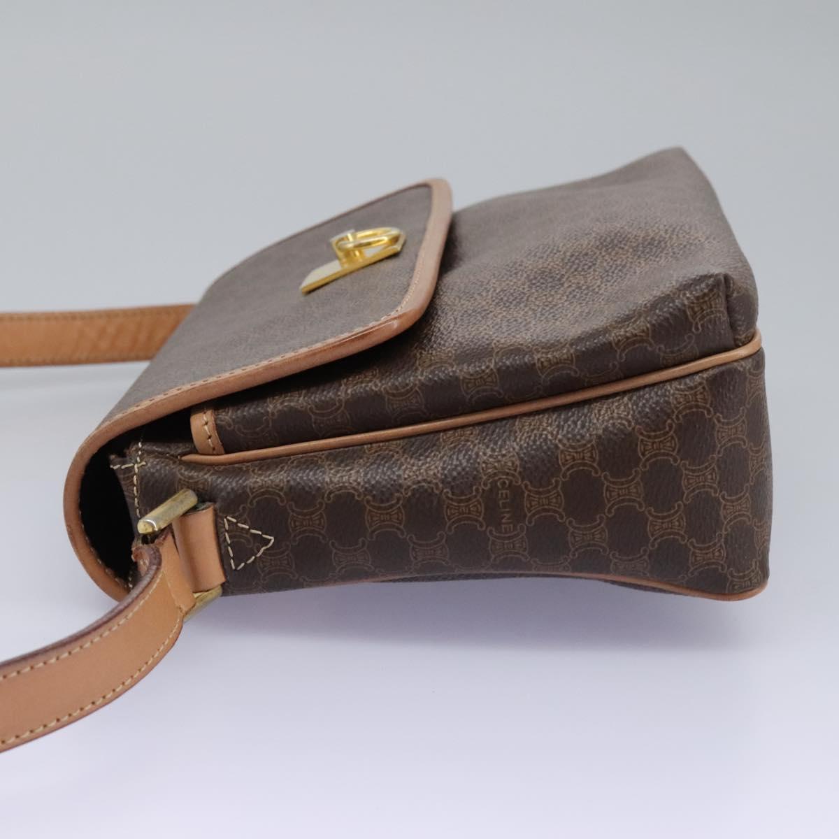 Céline Macadam Brown Canvas Shoulder Bag (Pre-Owned)