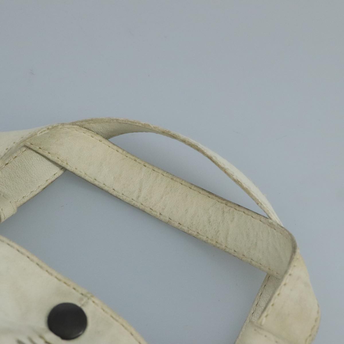 Bottega Veneta Cervo White Leather Tote Bag (Pre-Owned)
