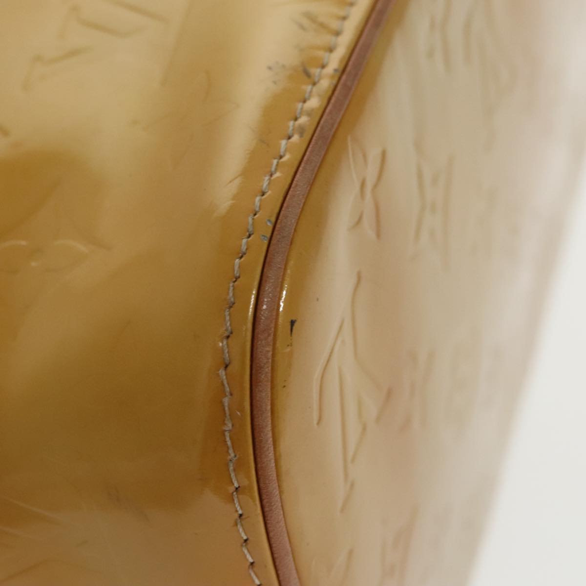 Louis Vuitton Houston Yellow Patent Leather Handbag (Pre-Owned)