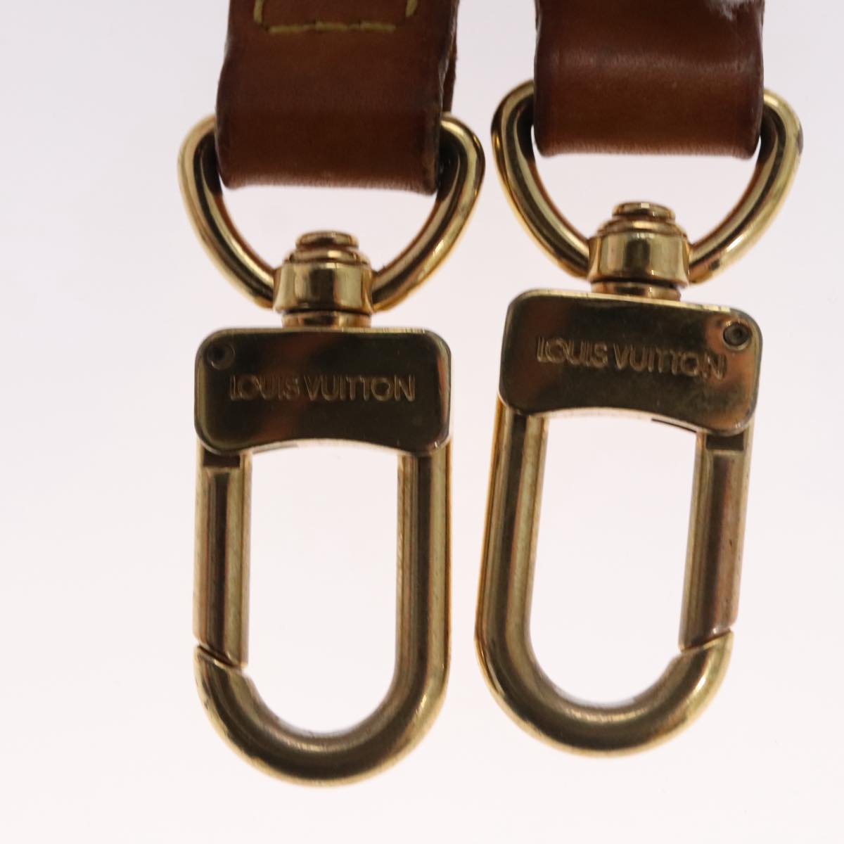 Louis Vuitton Shoulder Strap Beige Leather Bag Jewelry (Pre-Owned)